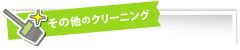 その他のクリーニング